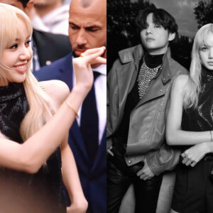 Lisa (BLACKPINK) tạo dáng ‘cực cháy’ bên V (BTS) và Park Go Gum tại Celine show