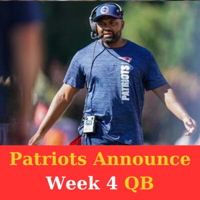 Pаtrіotѕ Announсe Week 4 QB